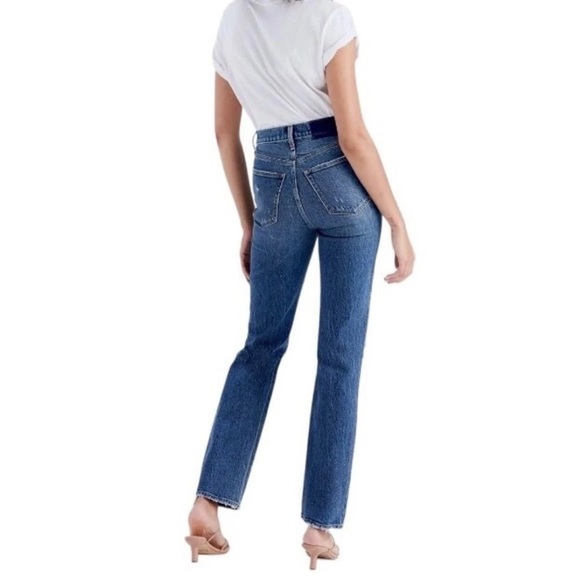 Abercrombie & Fitch The 90s Straight Ultra High Rise Medium Wash Jeans 28 6R - Picture 2 of 10